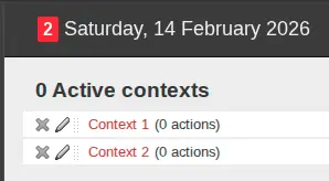 Two contexts created via web